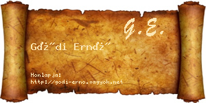 Gódi Ernő névjegykártya